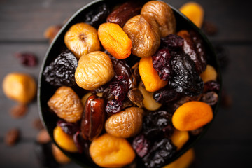 A mix of dried fruit