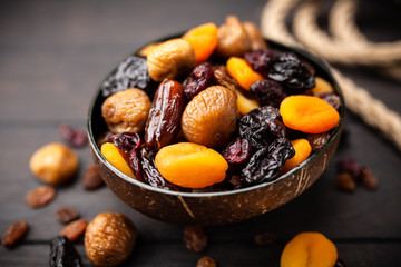 A mix of dried fruit