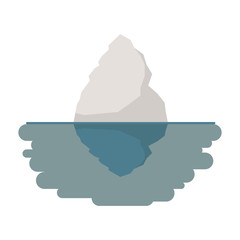 iceberg floating in the water vector illustration design