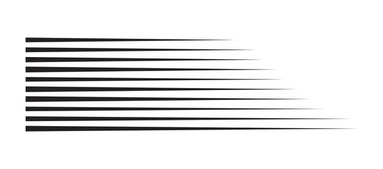 Fotobehang horizontal motion speed lines for comic book © wektorygrafika