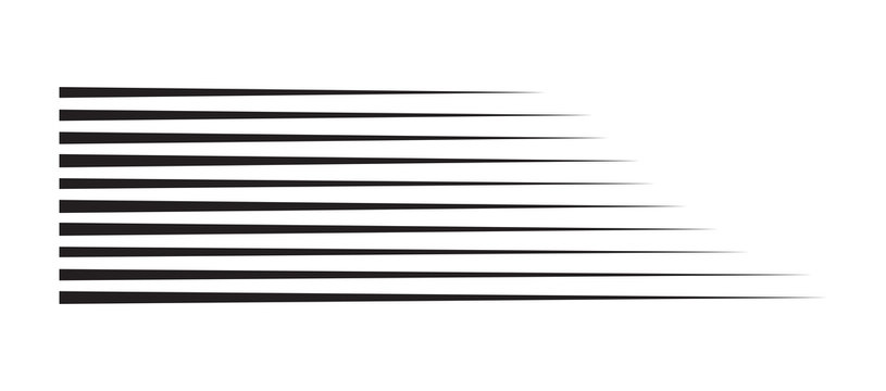 horizontal motion speed lines for comic book