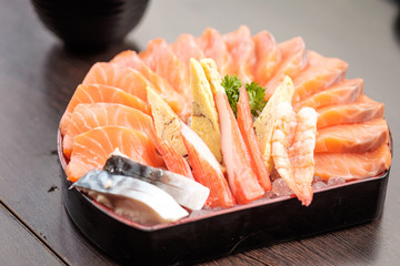 salmon sashimi