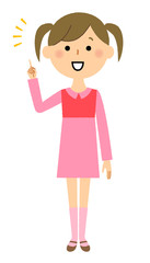 女の子　気付く