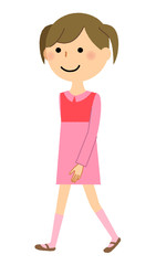 女の子　歩く