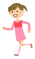 女の子　走る