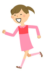 女の子　走る