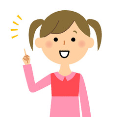 女の子　気付く