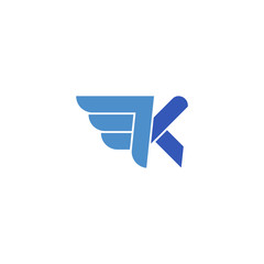 K Logo and Wing design