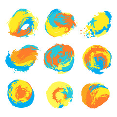 Decorative elements blots. Colorful spot.