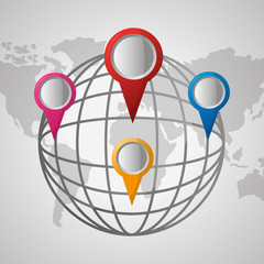 gps navigation application maps background world location colorful vector illustration