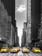 Abwaschbare Fototapete New York TAXI Reihe von Taxis in New York