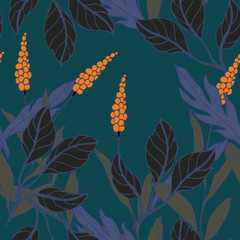 Abstract elegance pattern with floral background.