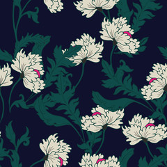 Abstract elegance pattern with floral background.