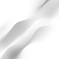 Soft white & grey metallic tone, abstract wavy lines minimal concept background. Ideal for brochure and flyer cover template design.