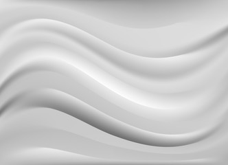 Wavy soft and smooth lines, silver metallic color tone and vip elegant concept background.