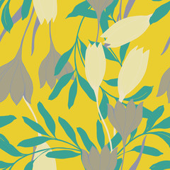 Abstract elegance pattern with floral background.