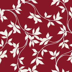 Wallpaper murals Bordeaux Abstract elegance pattern with floral background.