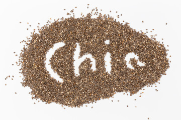 chia seeds Isolated on white background