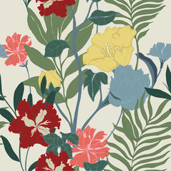 Abstract elegance pattern with floral background.