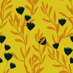 Abstract elegance pattern with floral background.