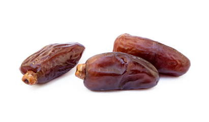 Dried sweet dates isolated on a white background