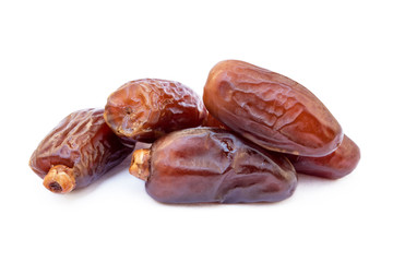 Dried sweet dates isolated on a white background