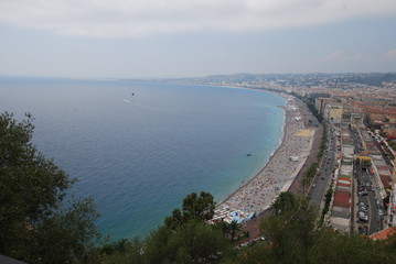 Fototapeta na wymiar Promenade des Anglais; Nice; sea; body of water; coast; sky