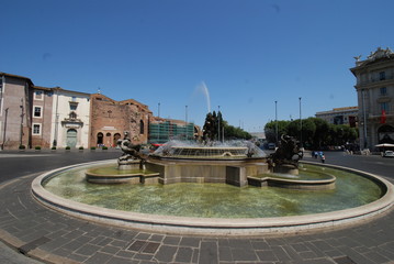  Santa Maria degli Angeli e dei Martiri; town square; water; sky; town