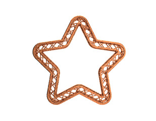 Truss frame in form of star. Isolated on white background.