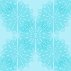 Cyan flower pattern. Seamless vector