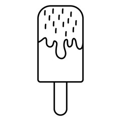 ice cream bar icon over white background, vector illustration