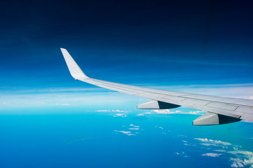 The airplane and sky like the heaven are beautiful thing in nature in thailand