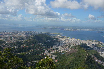  Rio de Janeiro; Botafogo Beach; Sugarloaf Mountain; sky; cloud; city; aerial photography