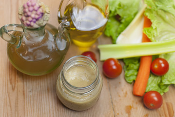 Traditional dressing for salad or meet. Fruit , Citrus, Mustard.