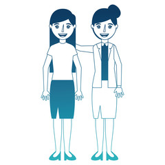 elegant businesswomen avatar character vector illustration design