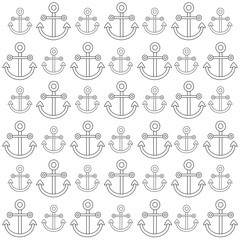 background of anchors pattern, vector illustration