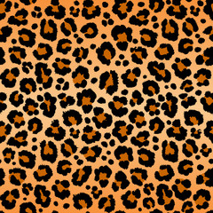 Fototapeta na wymiar leopard pattern texture repeating seamless orange black