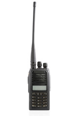 Walkie talkie. Communication radio on white background.clipping path for edit.