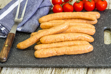 saucisses de volaille