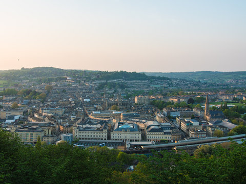 Bath, Somerset (UK) Aerial View of City