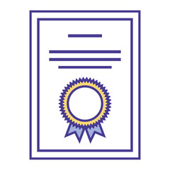 school certificate diploma success image vector illustration