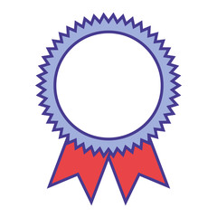 rosette award winner prize image vector illustration