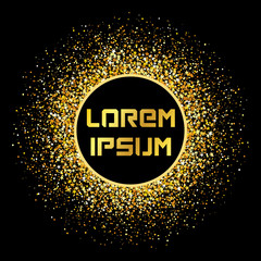 Naklejka premium Abstract futuristic background with golden stars