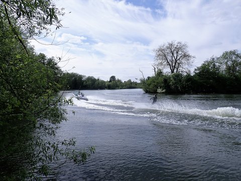 Water skiing at Batchworth Lake, Rickmansworth