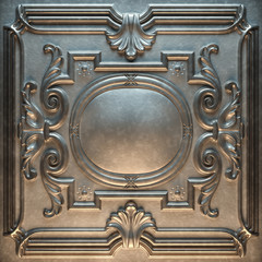 Vintage decorative pattern. 3D rendering.