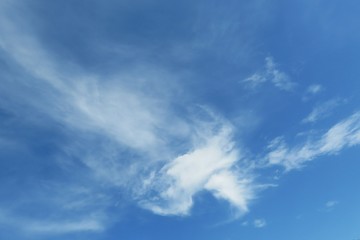 Blue sky with cirrus clouds