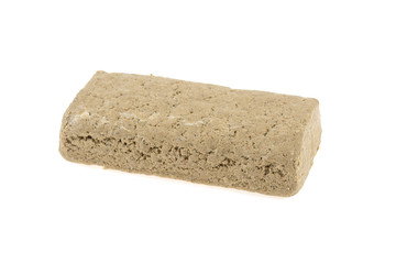 a piece of halva on a white background