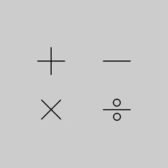 Basic mathematical vector sign
