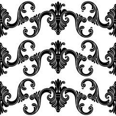 Vintage baroque ornament, corner. Retro pattern antique style acanthus. Decorative design element filigree calligraphy vector. - stock vector