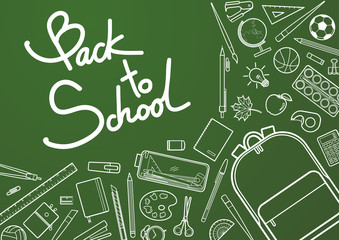 Back to school calligraphy at the corner with stationary.